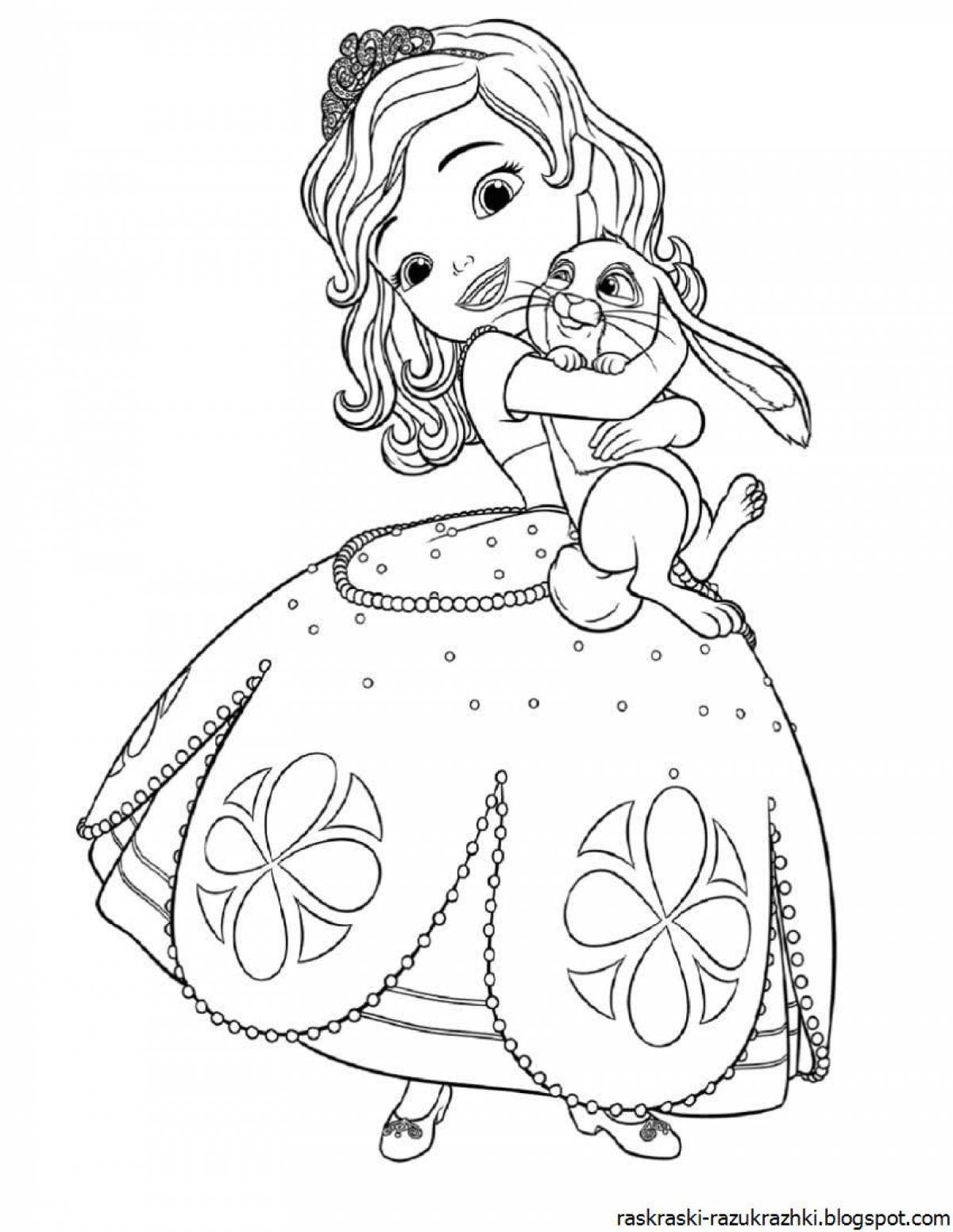 Exuberant coloring page girls coloring book