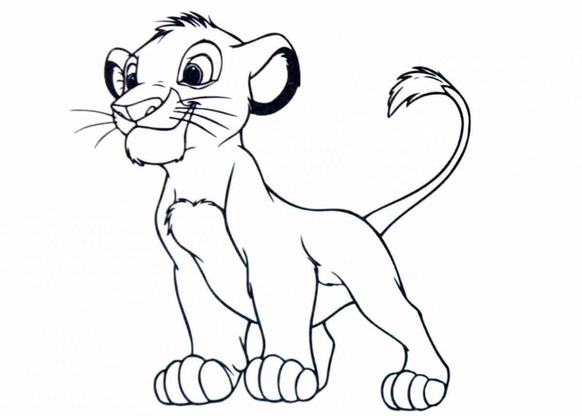 Gorgeous lion king coloring page