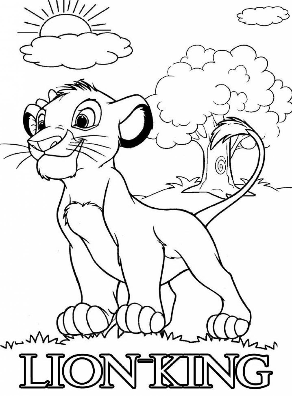 Impressive lion king coloring book