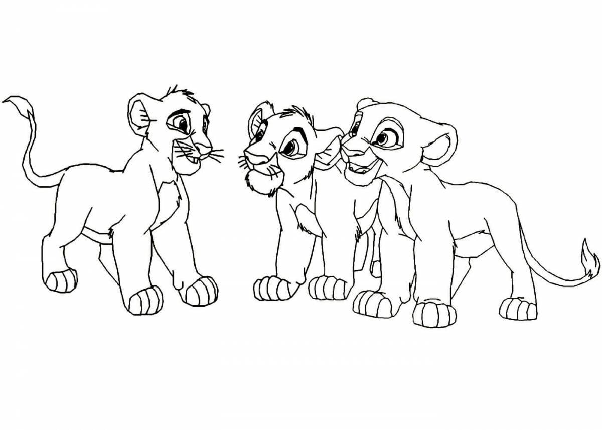 Coloring page magnanimous lion king