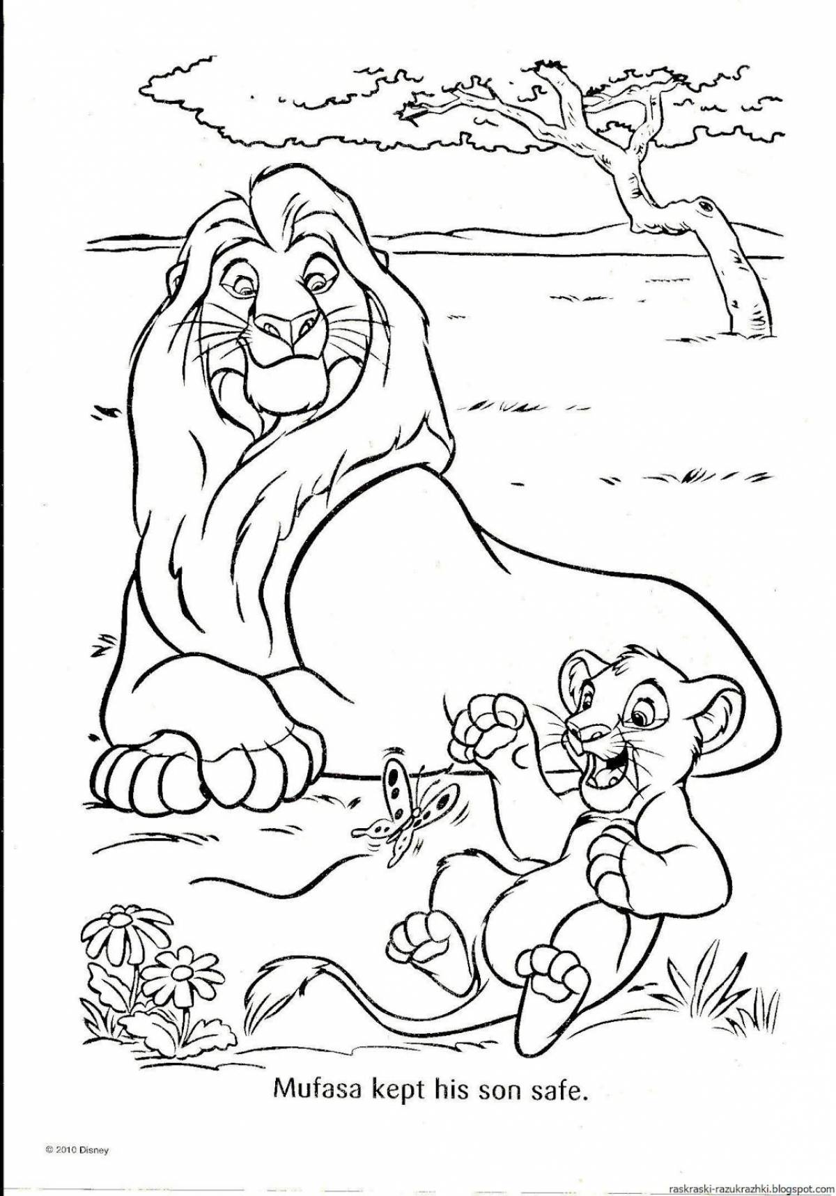 Rampant Lion King coloring book
