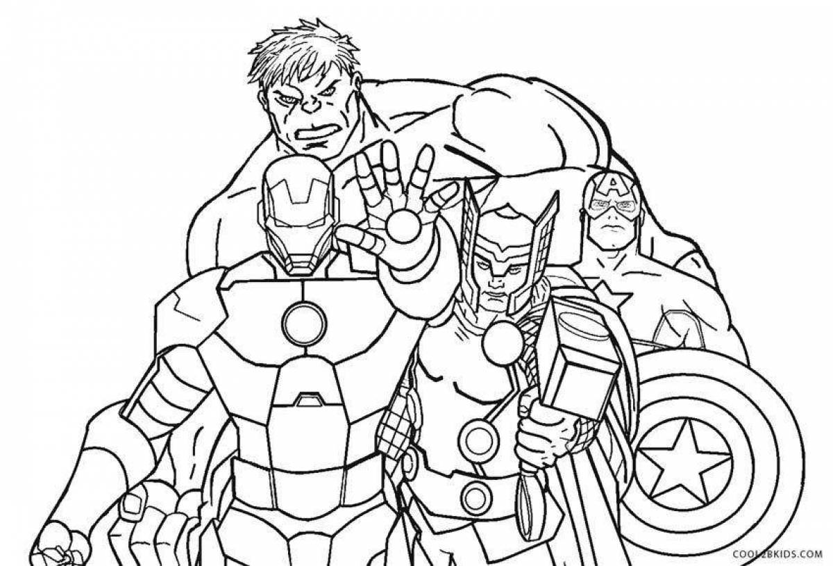 Avengers bright coloring book