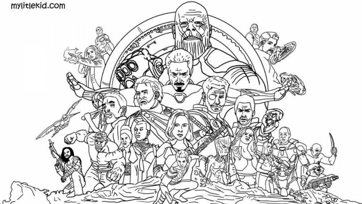 Avengers shining coloring pages
