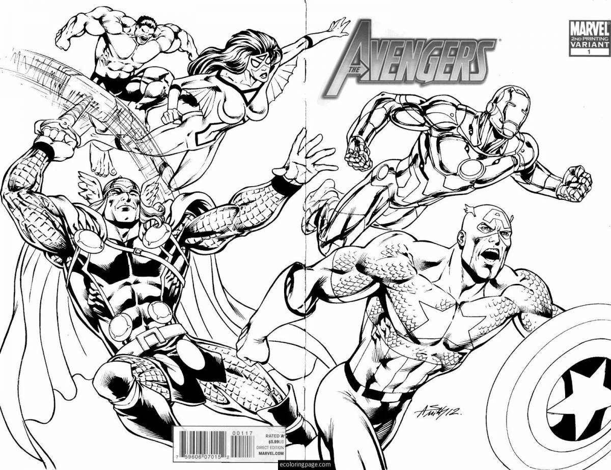 Avengers glitter coloring book