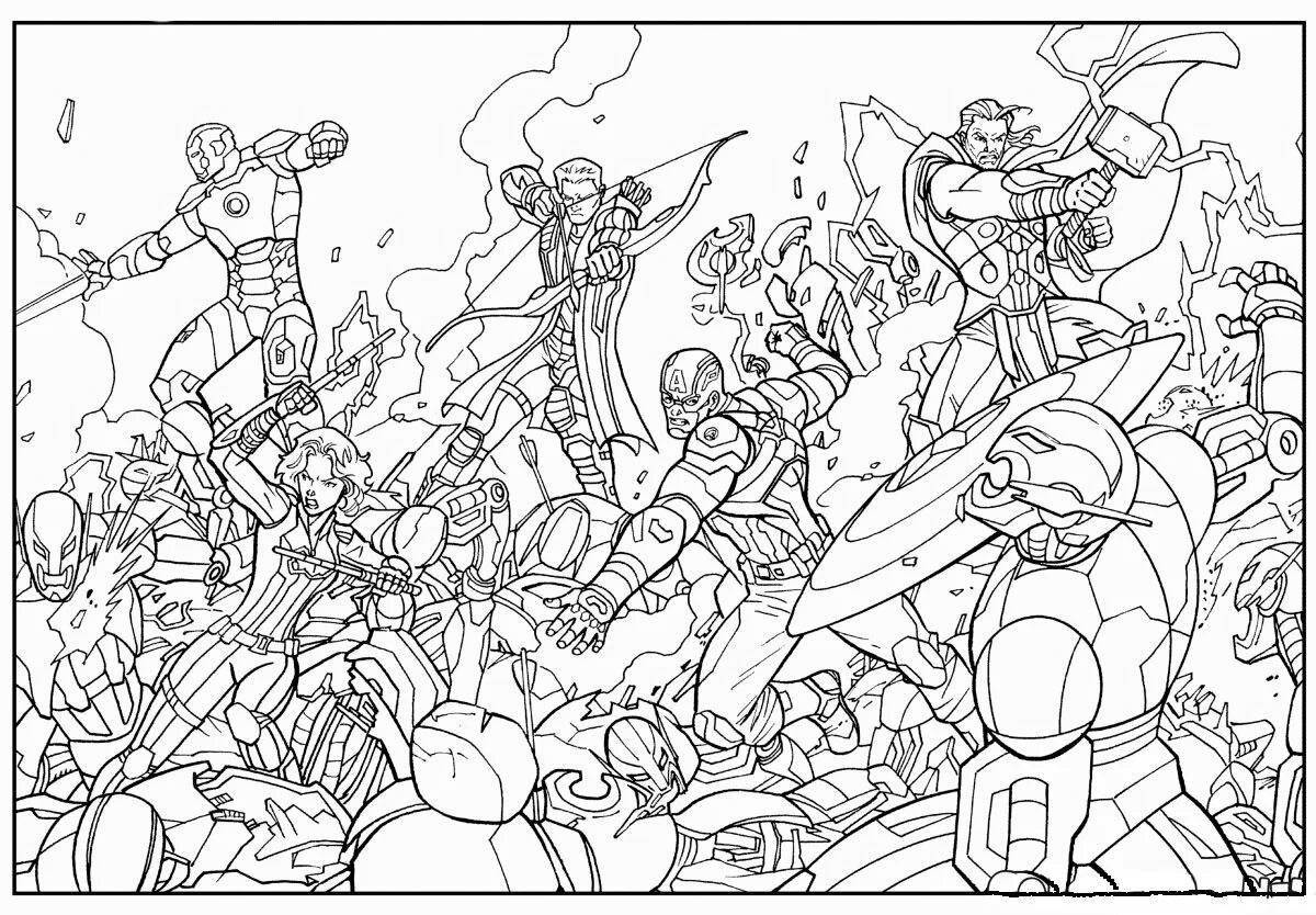 Avengers elegant coloring pages