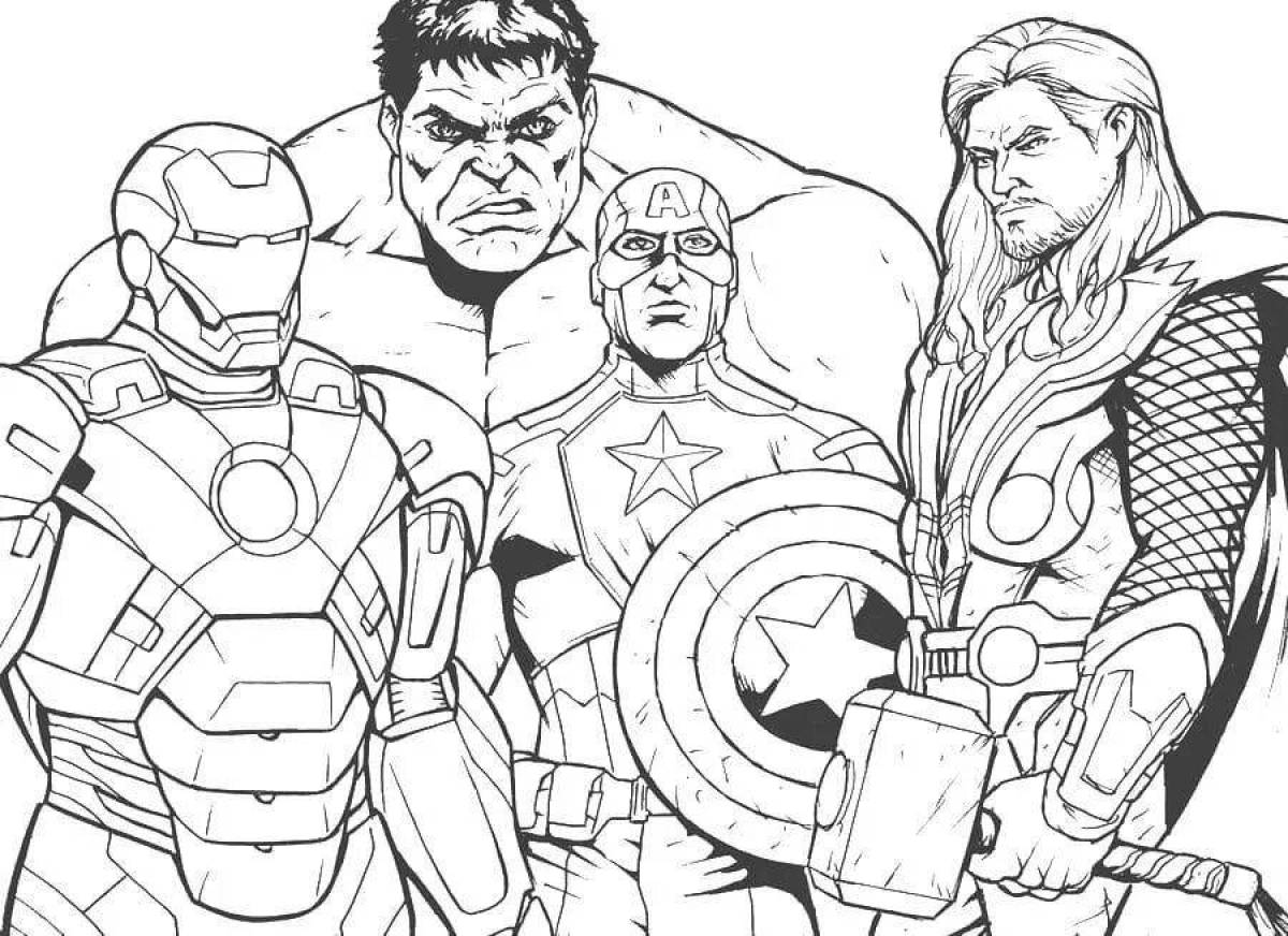 Heroic avengers coloring pages