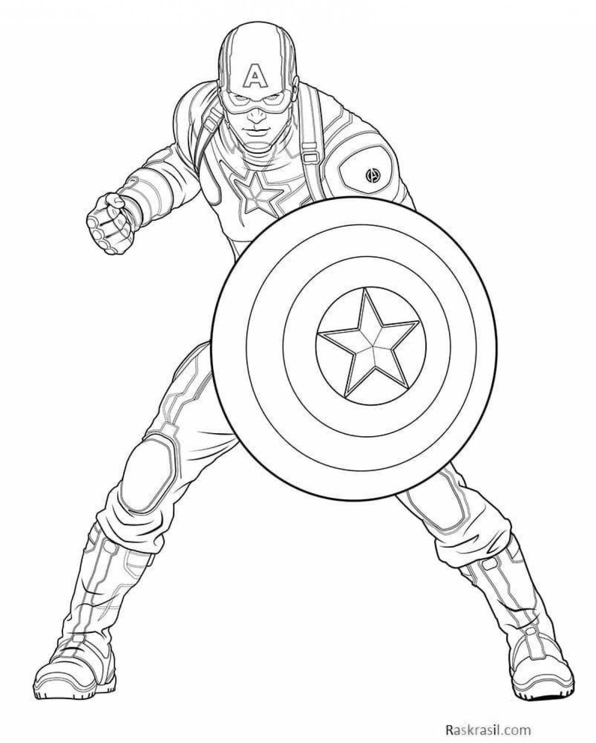 Avengers courageous coloring pages