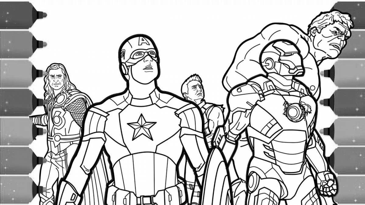 Avengers persistent coloring pages