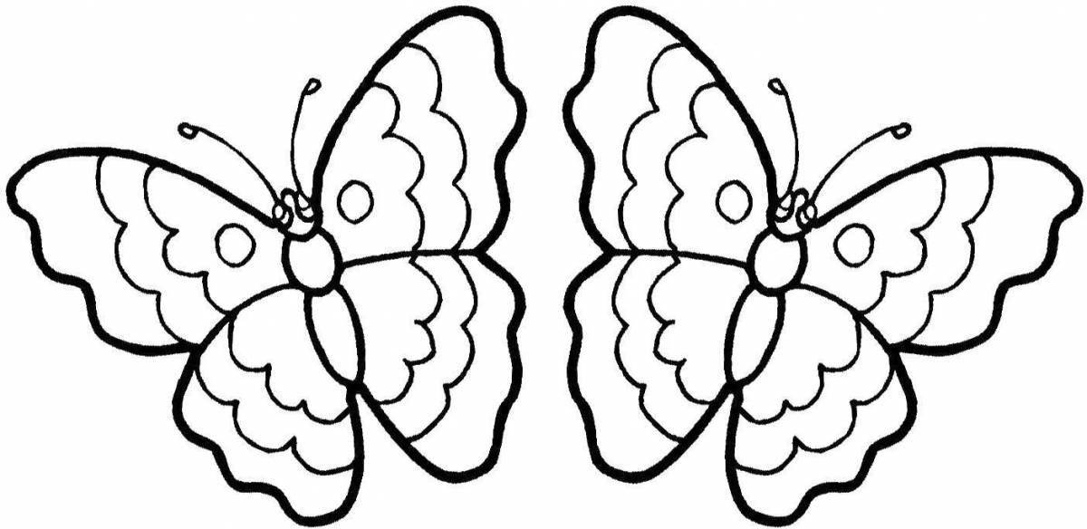 Playful butterfly coloring book for kids