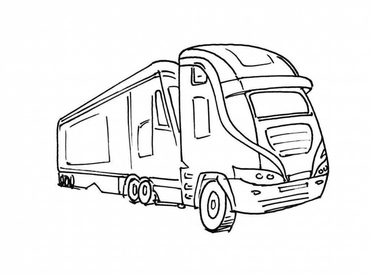 Playful transport coloring page