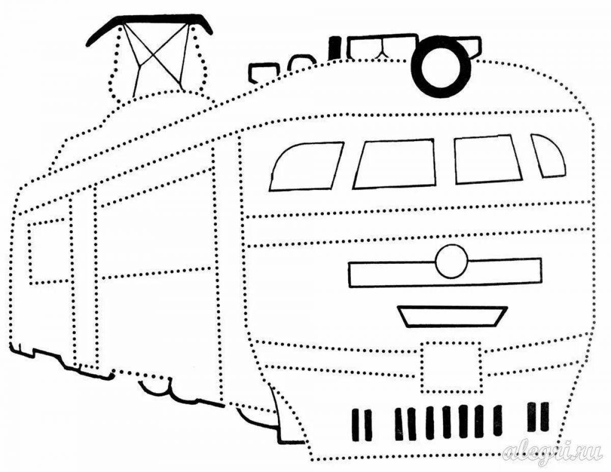 Animated transport coloring page