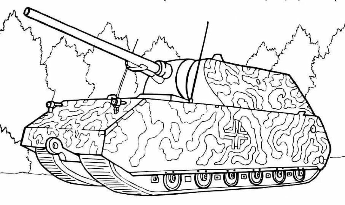 Creative tank coloring pages for boys