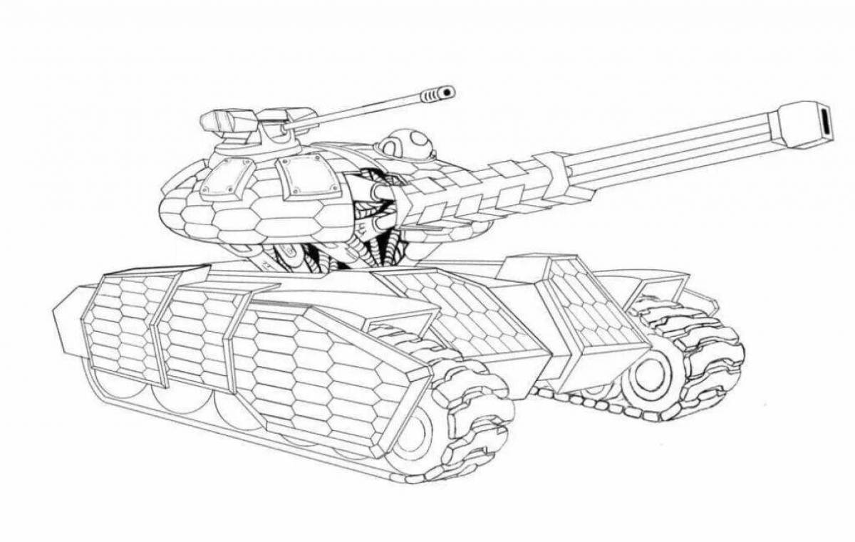 Great tank coloring book for boys