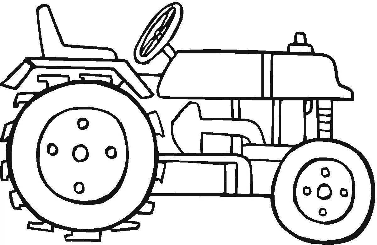Сказочный трактор раскраски для детей