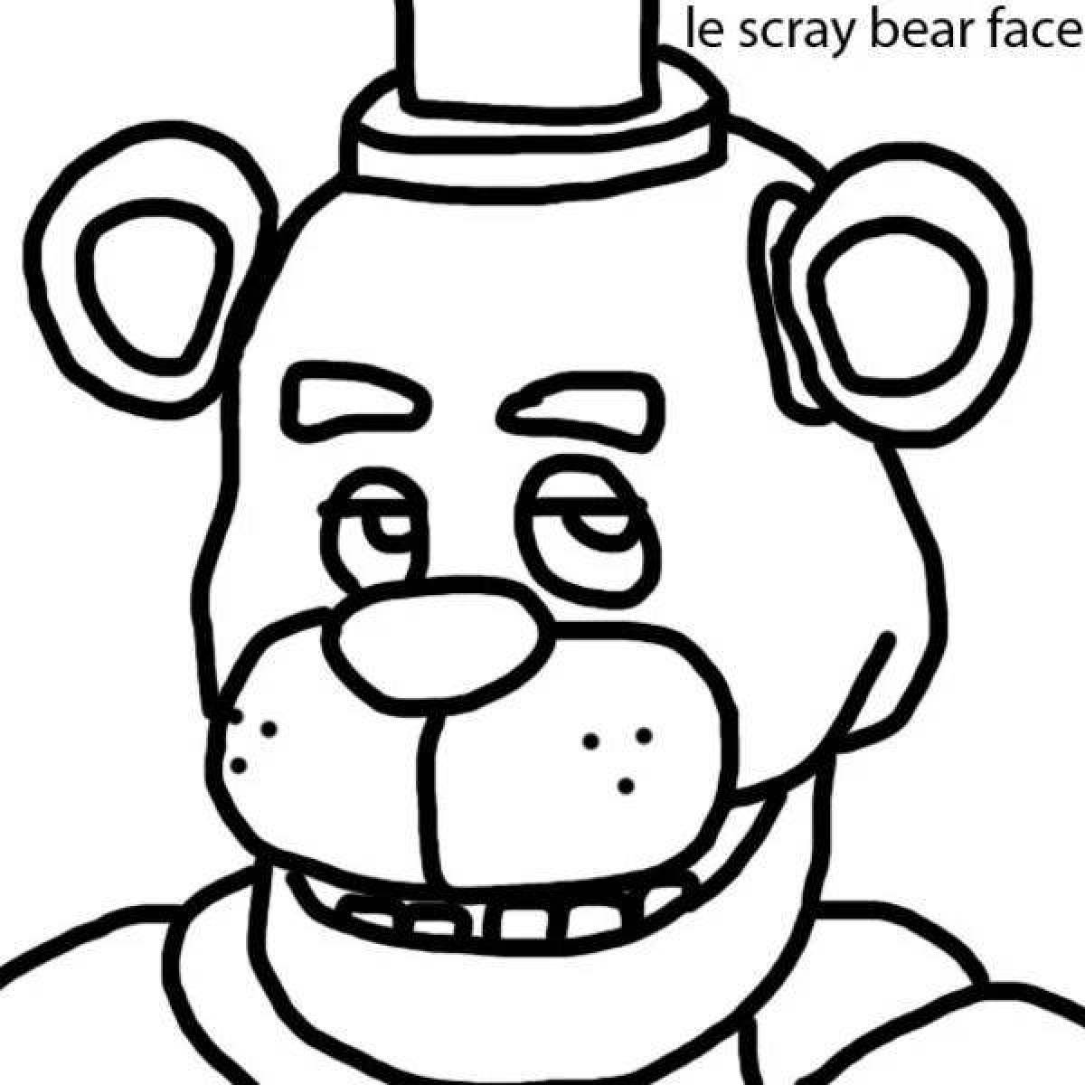 Freddy bear humorous coloring book