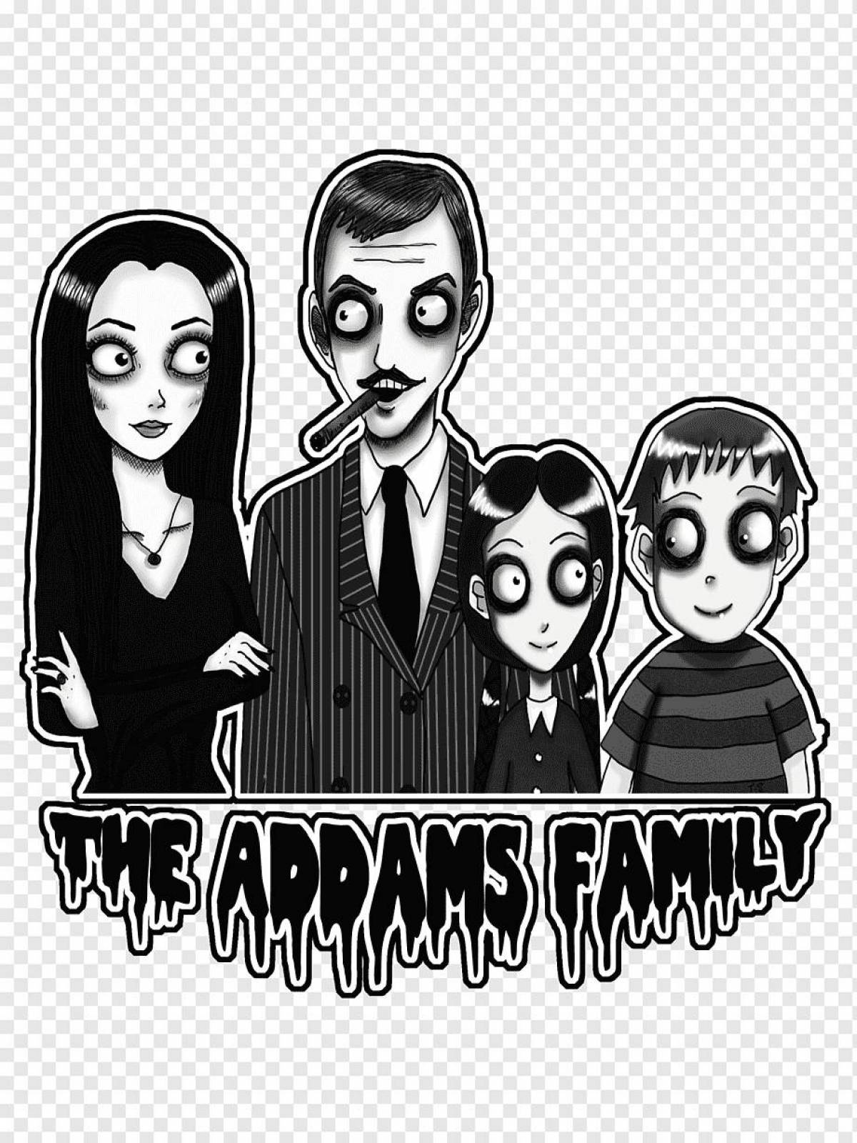 Glorious Addams Wednesday coloring page