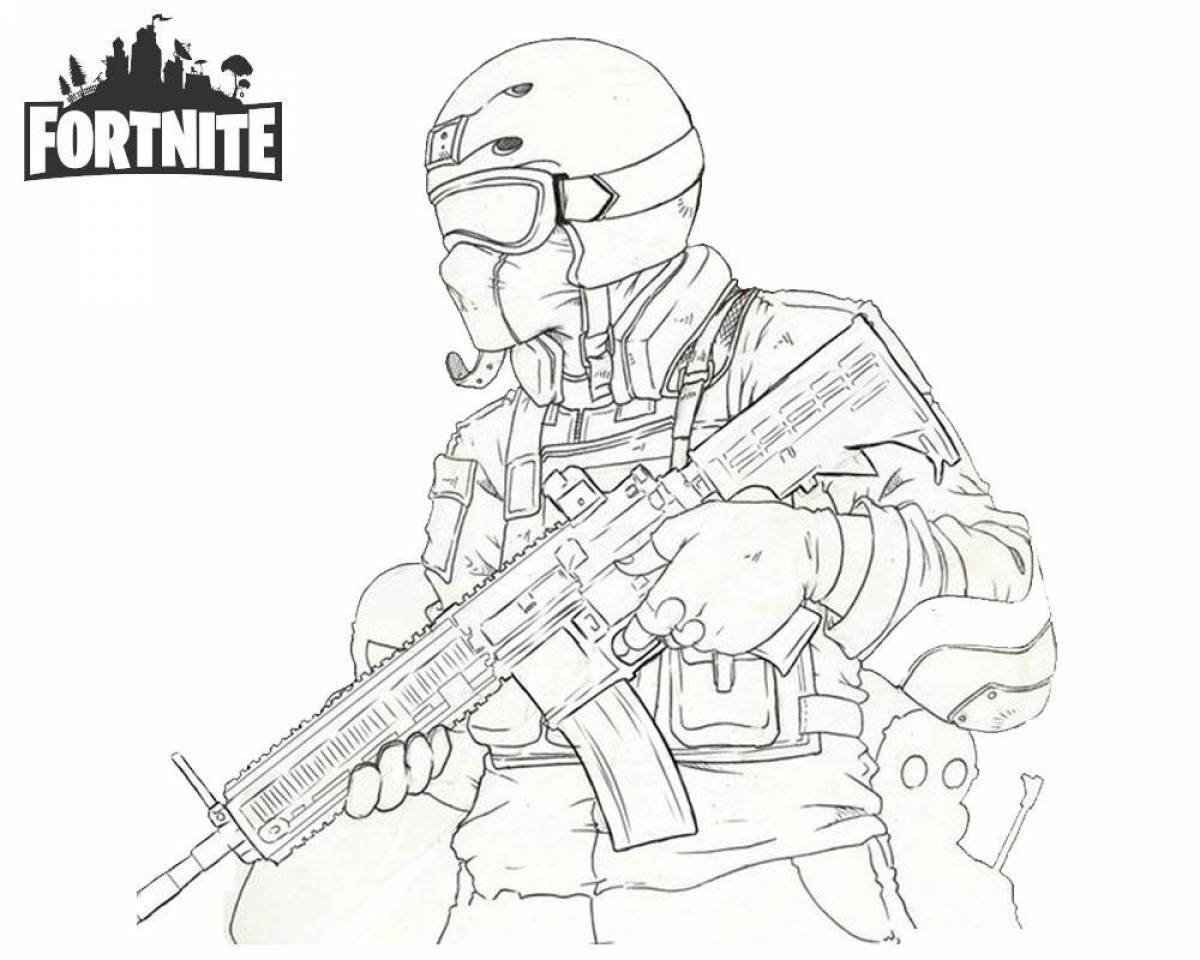 Colorful standoff 2 coloring page