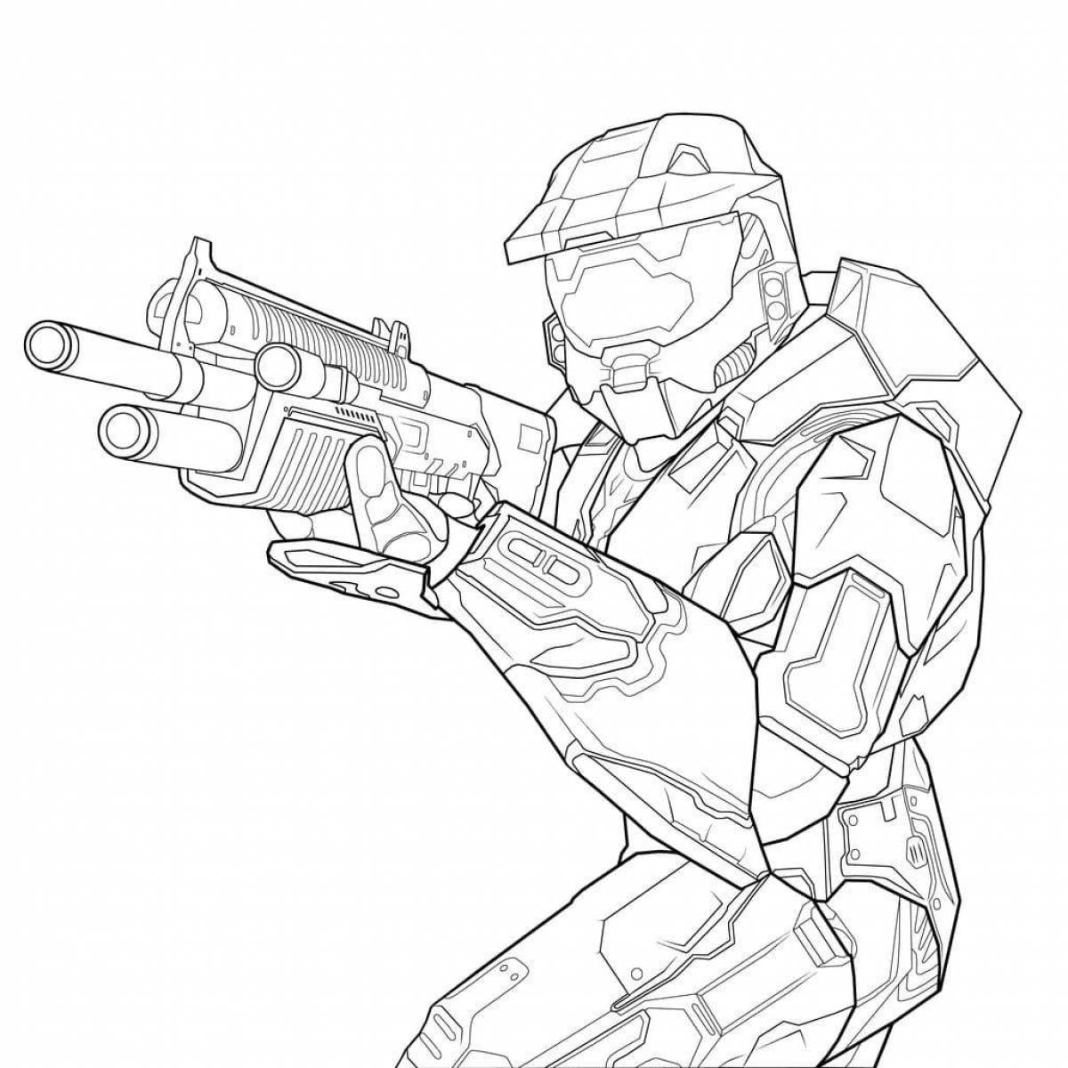 Cute standoff 2 coloring page