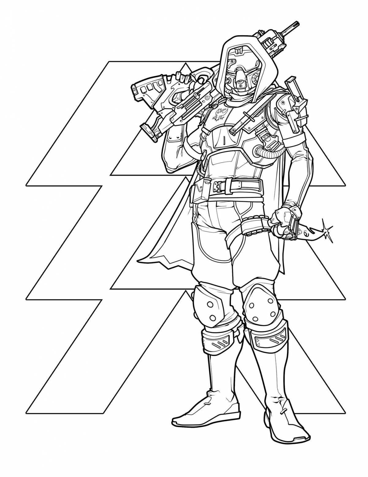 Colorful standoff 2 coloring page
