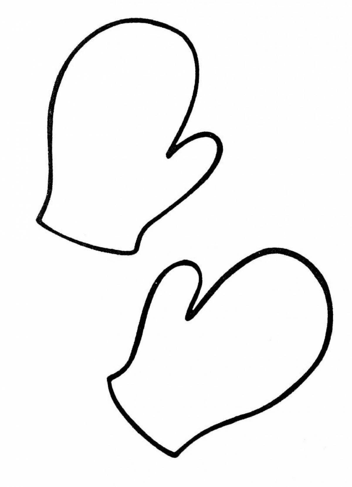 Holiday Mittens coloring page