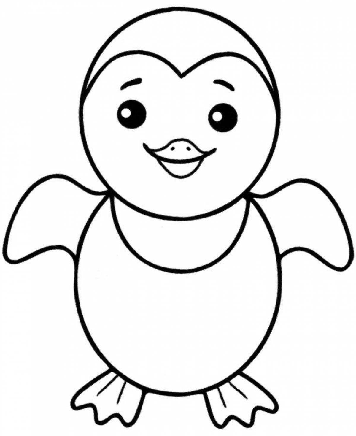 Glorious penguin coloring pages for kids