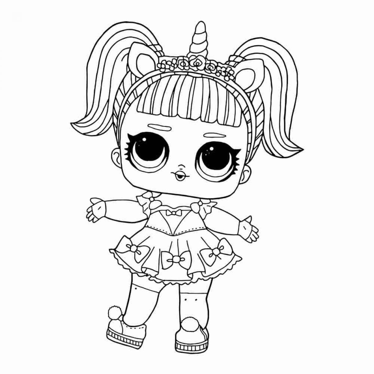 Fun coloring book lol doll for kids