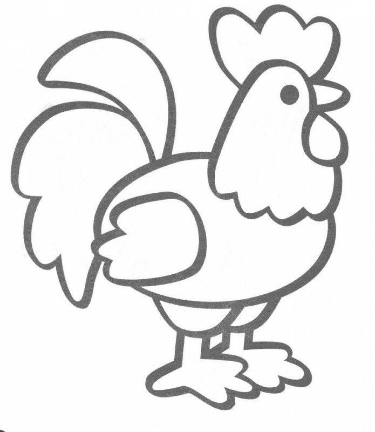 Rooster coloring page