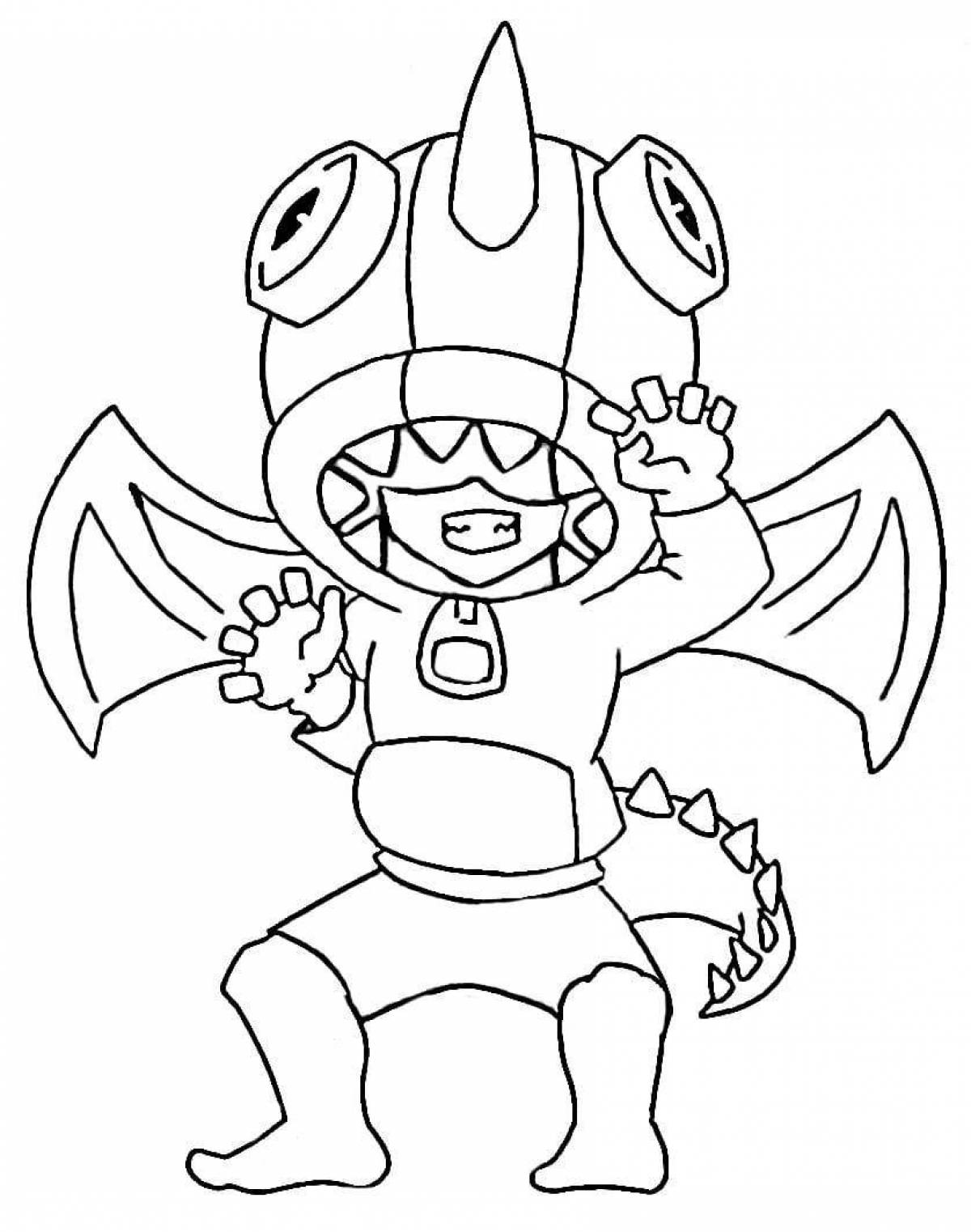 Coloring page cheerful leon