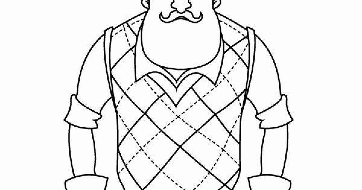Hello neighbor holiday coloring page