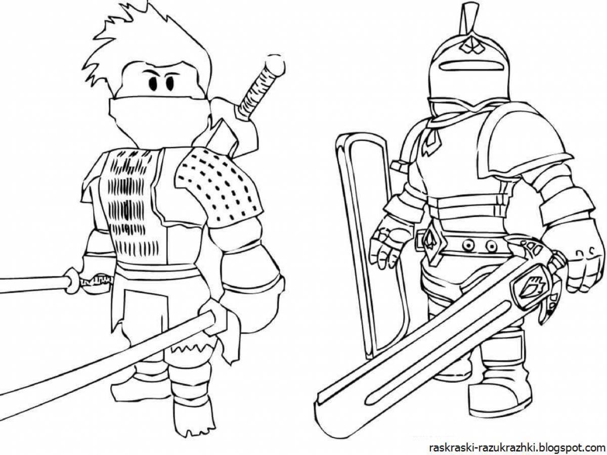 Roblox dors colorful coloring page