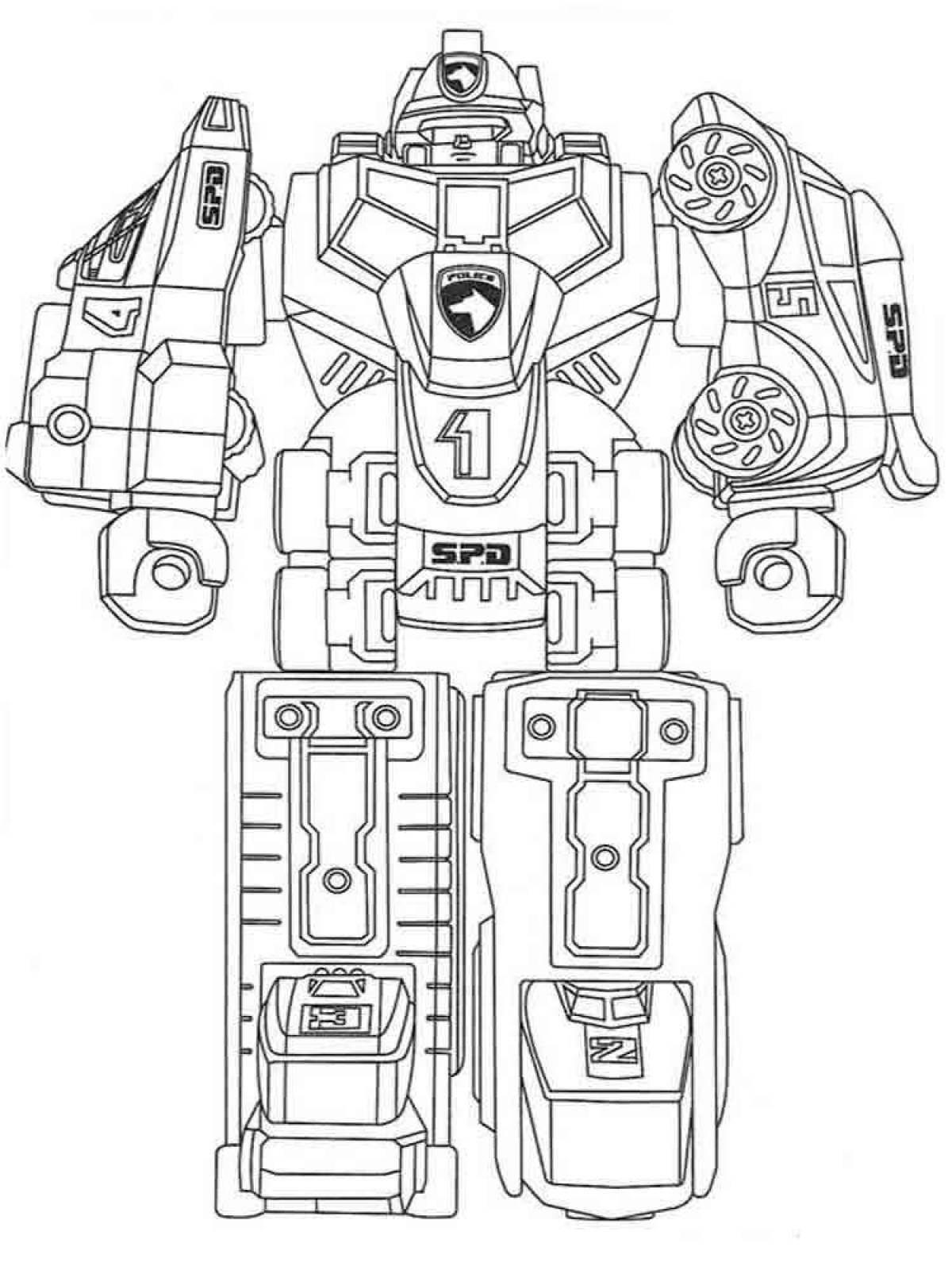 Awesome tobot coloring page