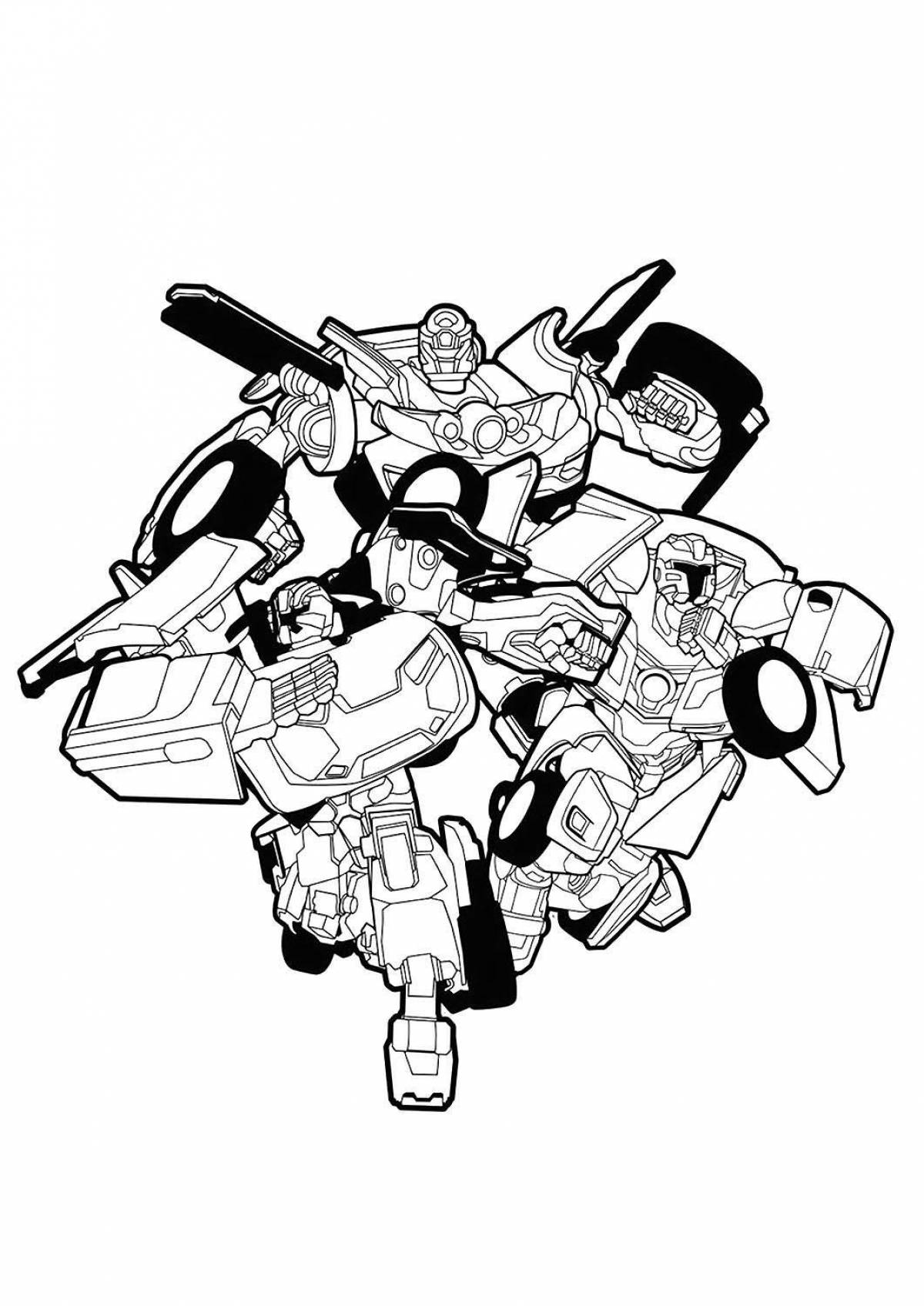 Adorable tobot coloring page