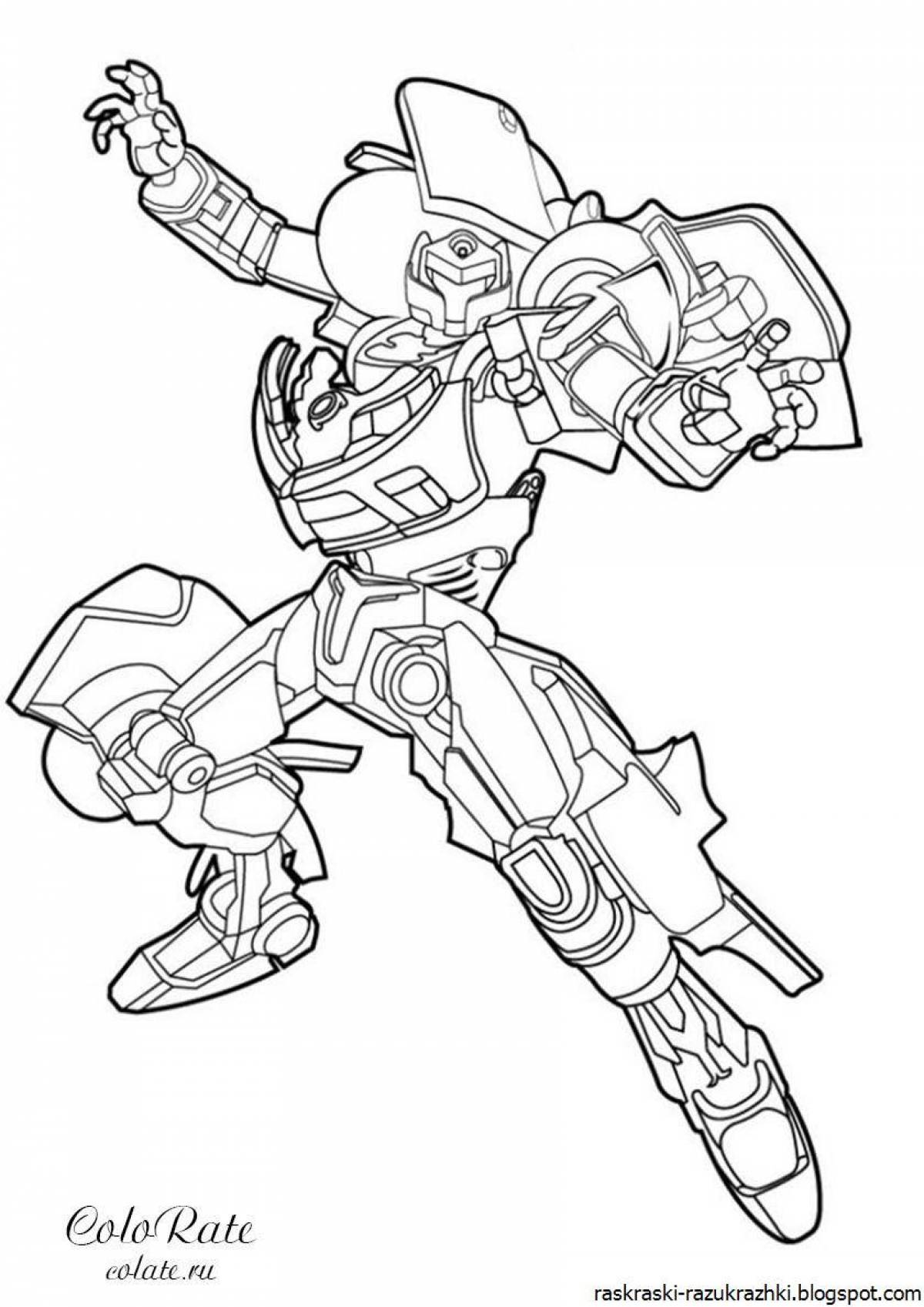 Hypnotic tobot coloring page