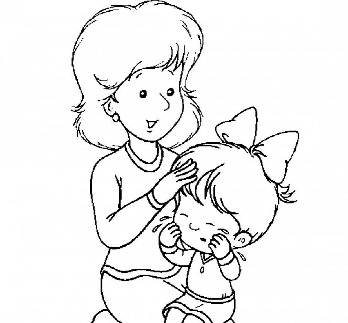 Inspirational mother coloring page