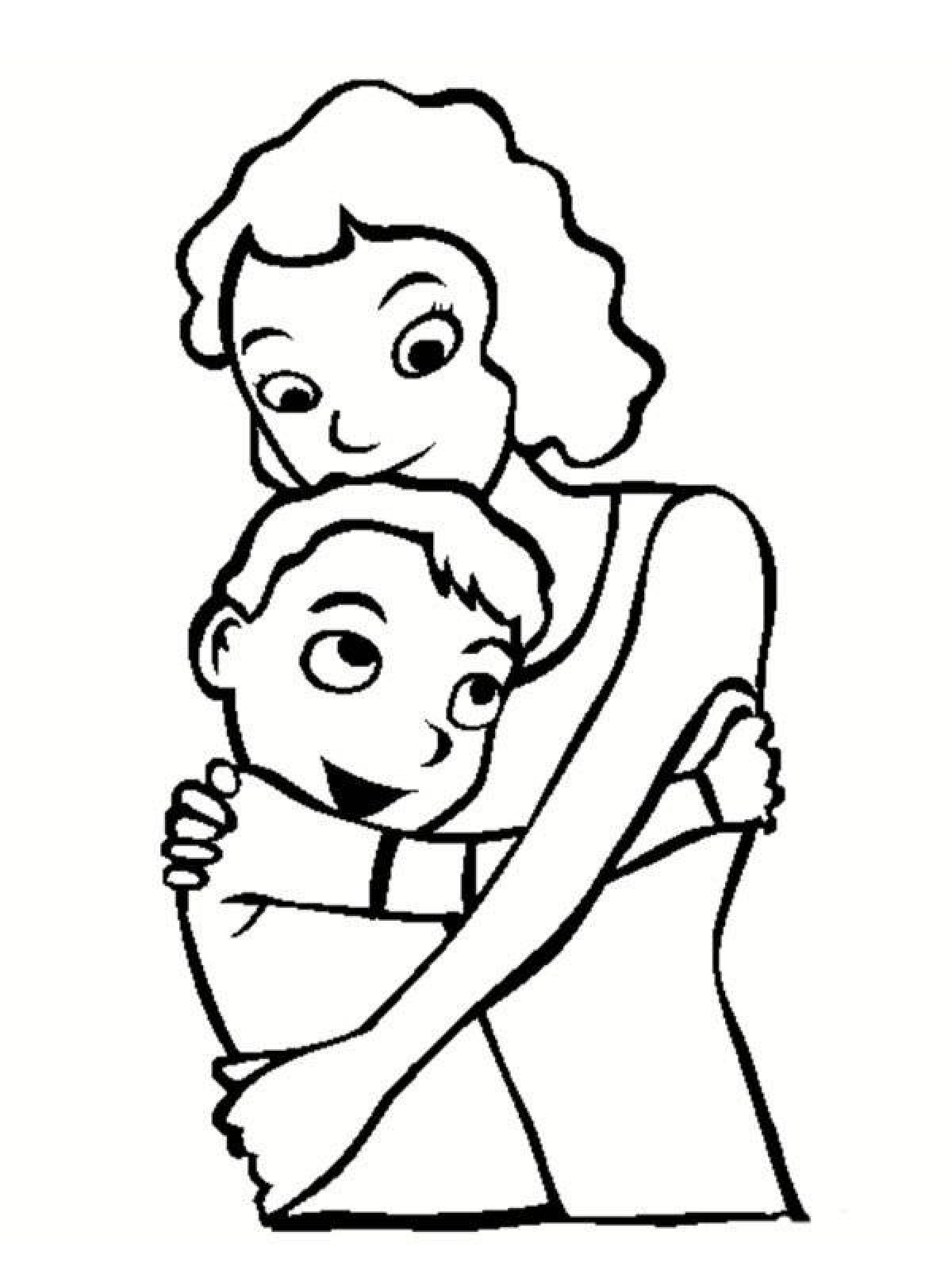 Glorious mother coloring page