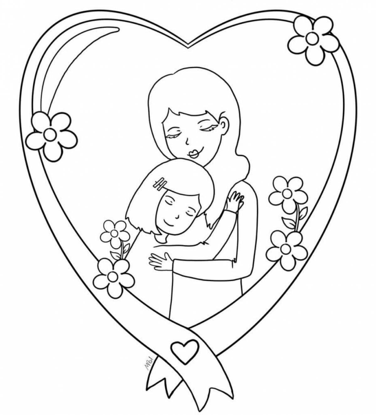 Coloring page divine mother