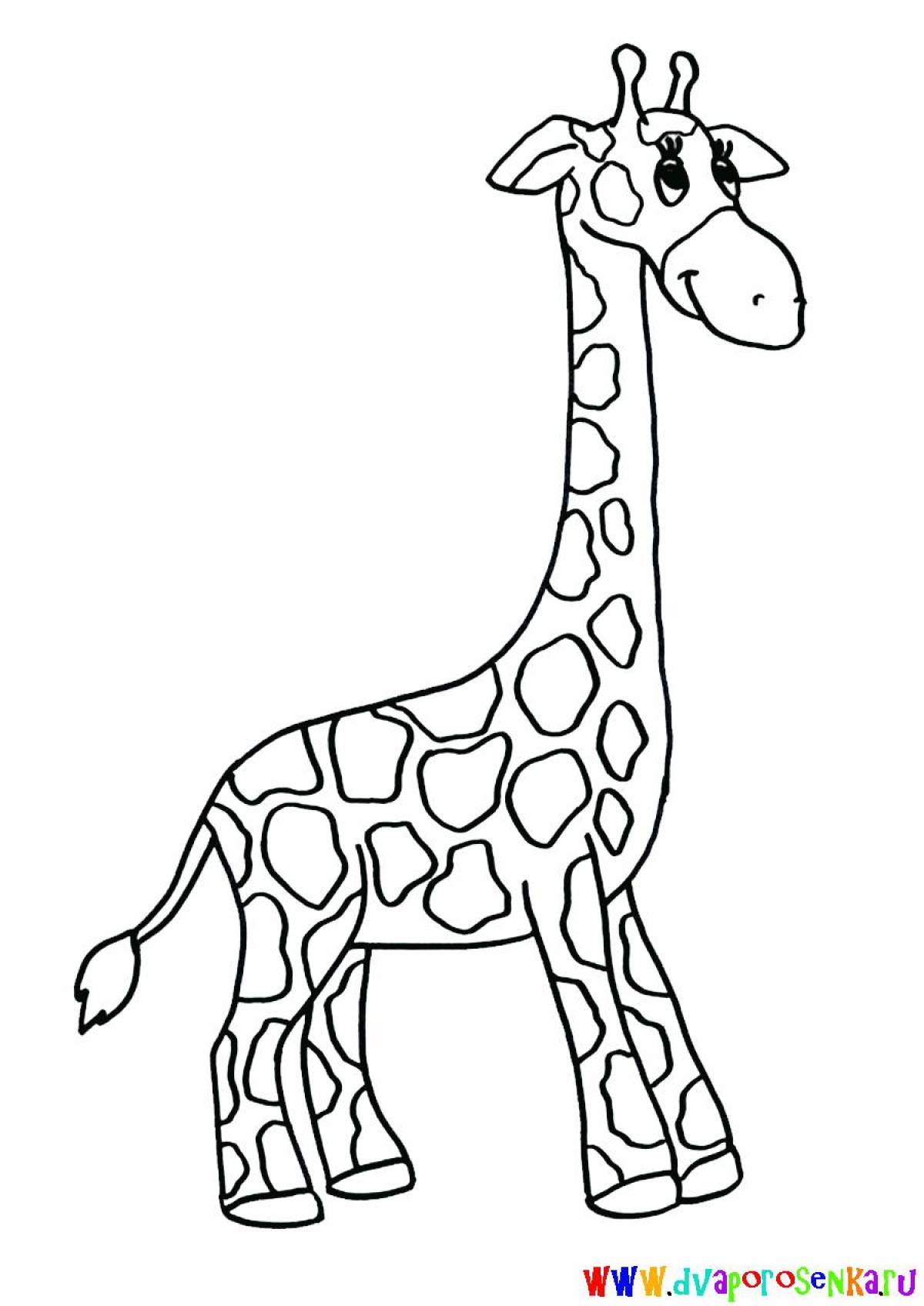 Потрясающие раскраски с жирафами для детей