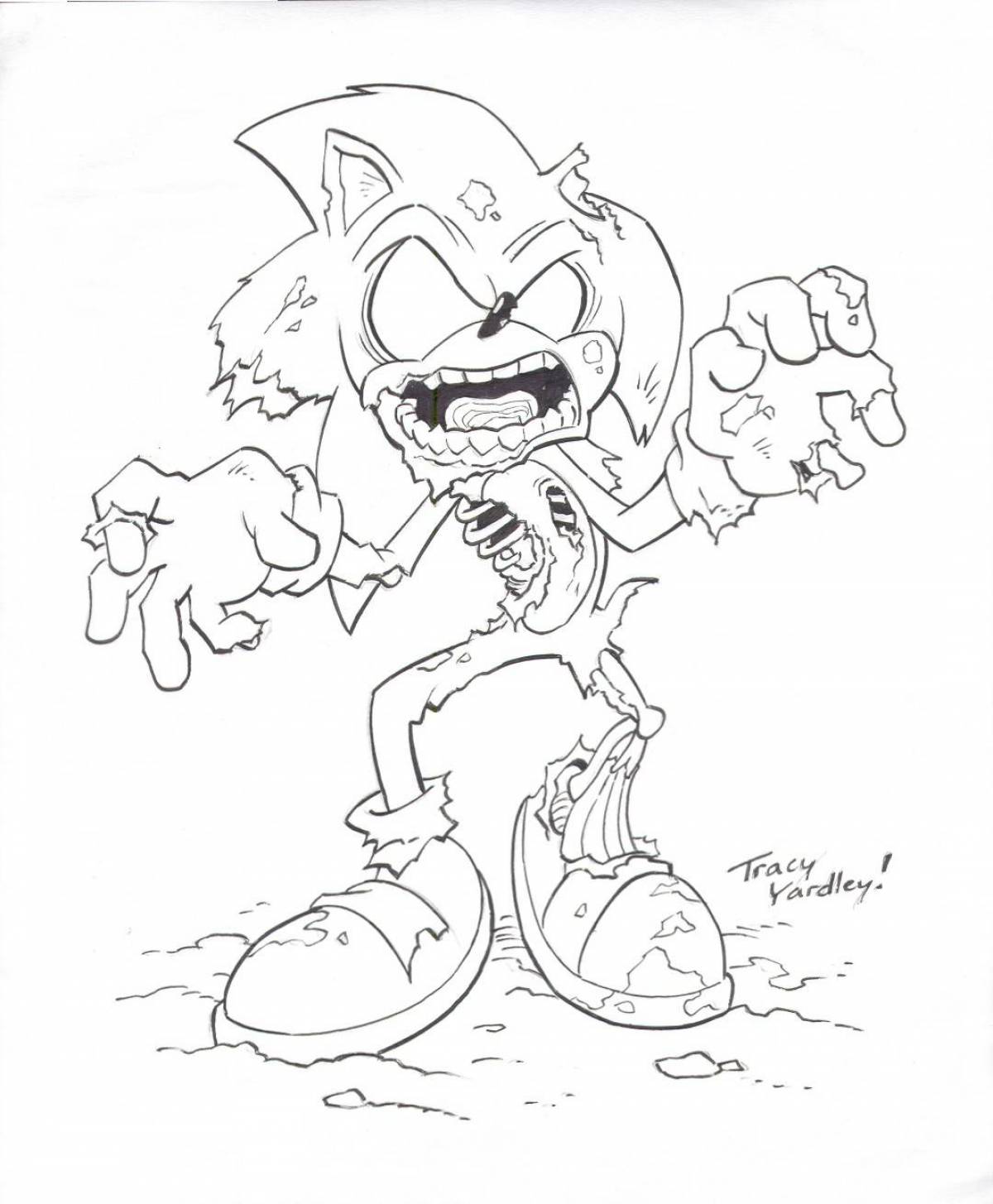Animated coloring sonic.exe