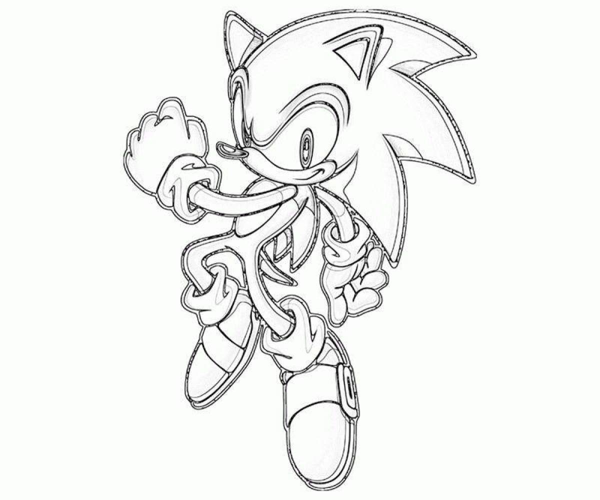 Sonic.exe glowing coloring book