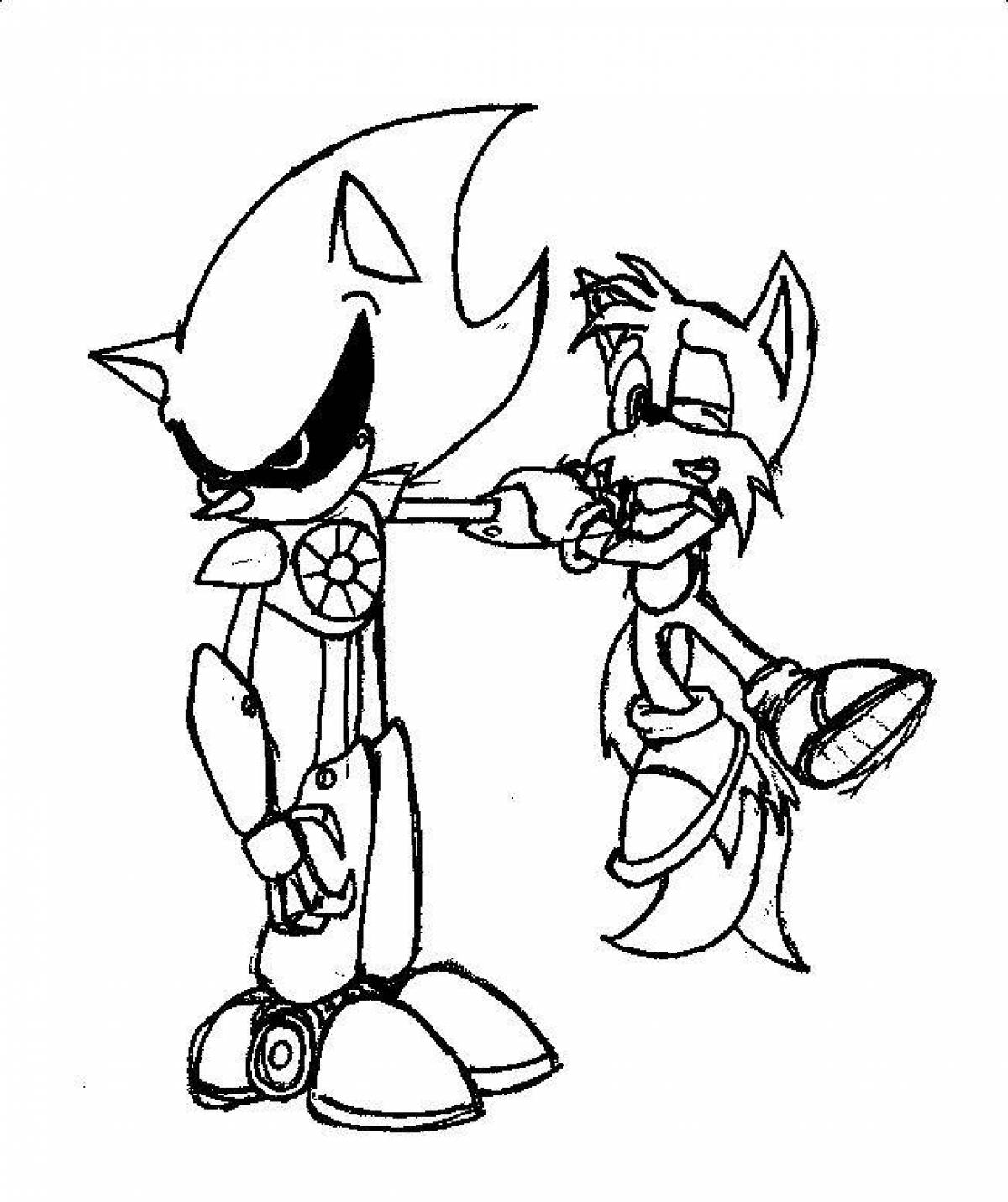 Dazzling coloring sonic exe