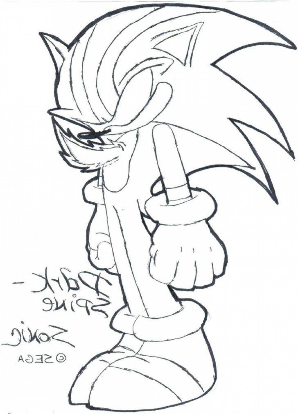 Flickering sonic.exe coloring