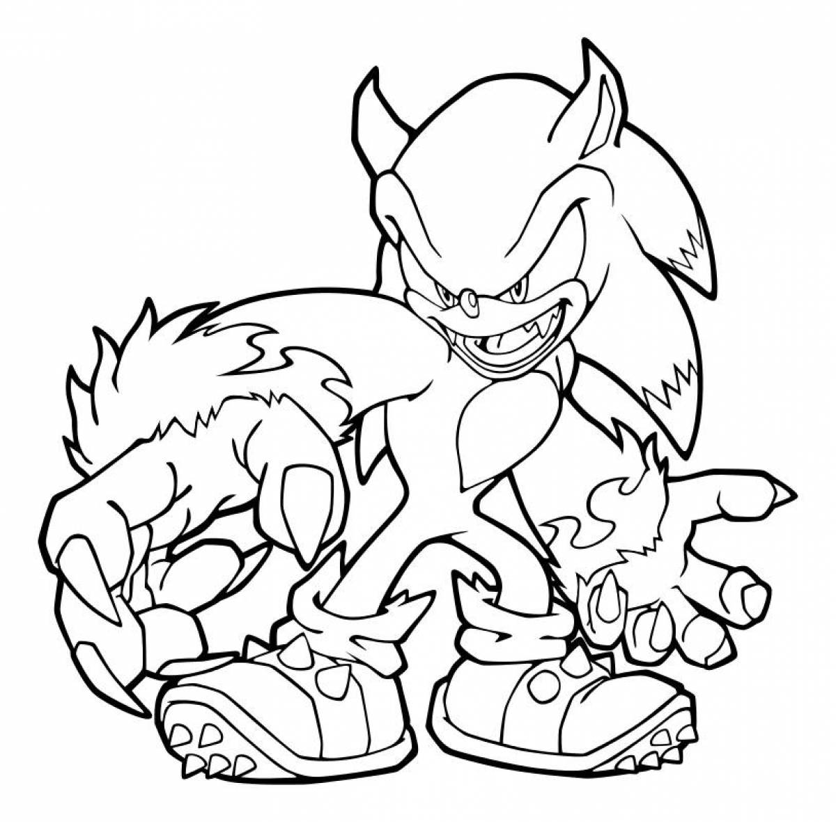 Impressive sonic exe coloring book