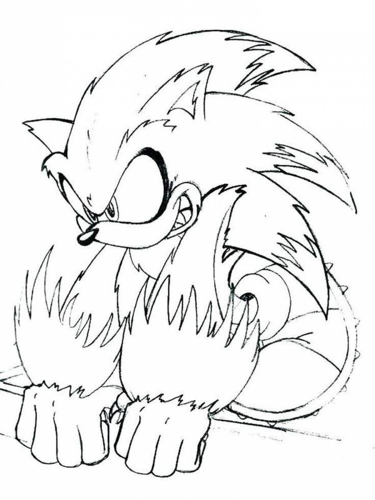 Great sonic exe coloring book