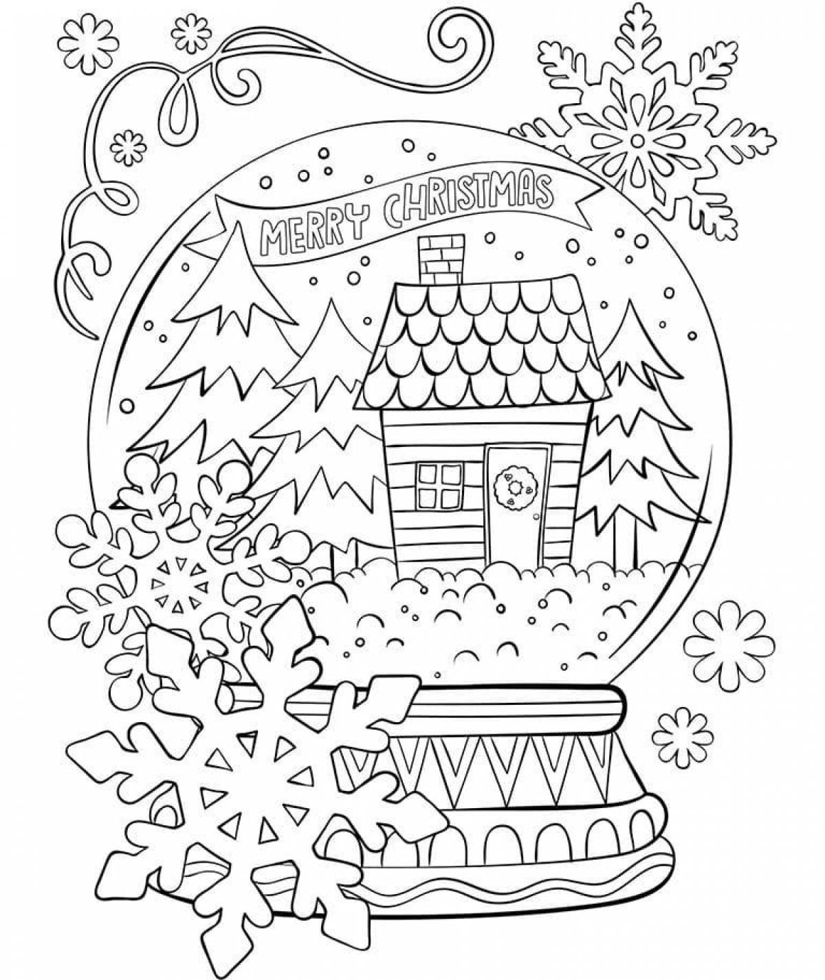 Beautiful Christmas coloring book