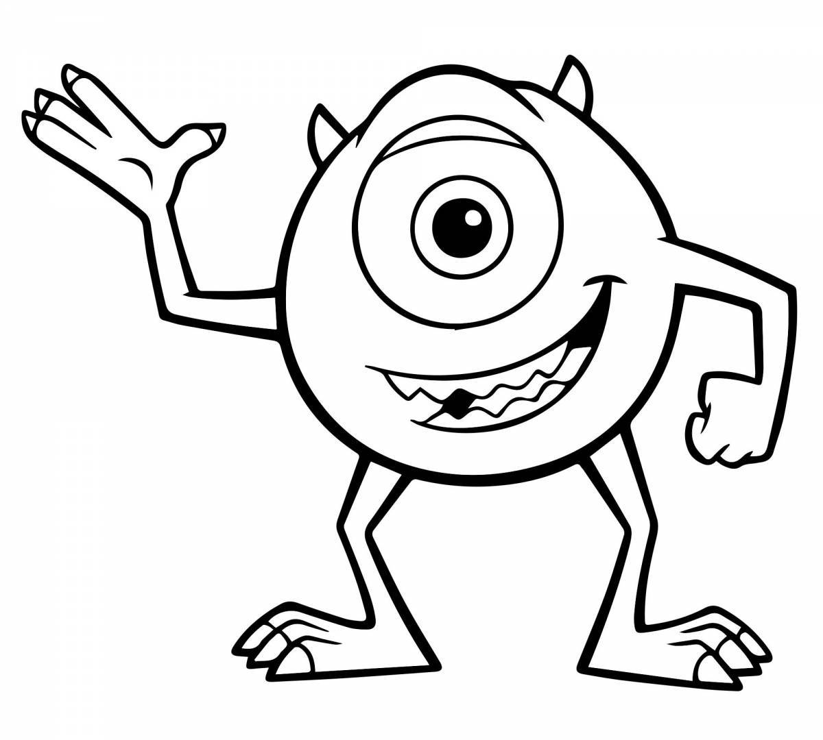 Grotesque monster coloring pages