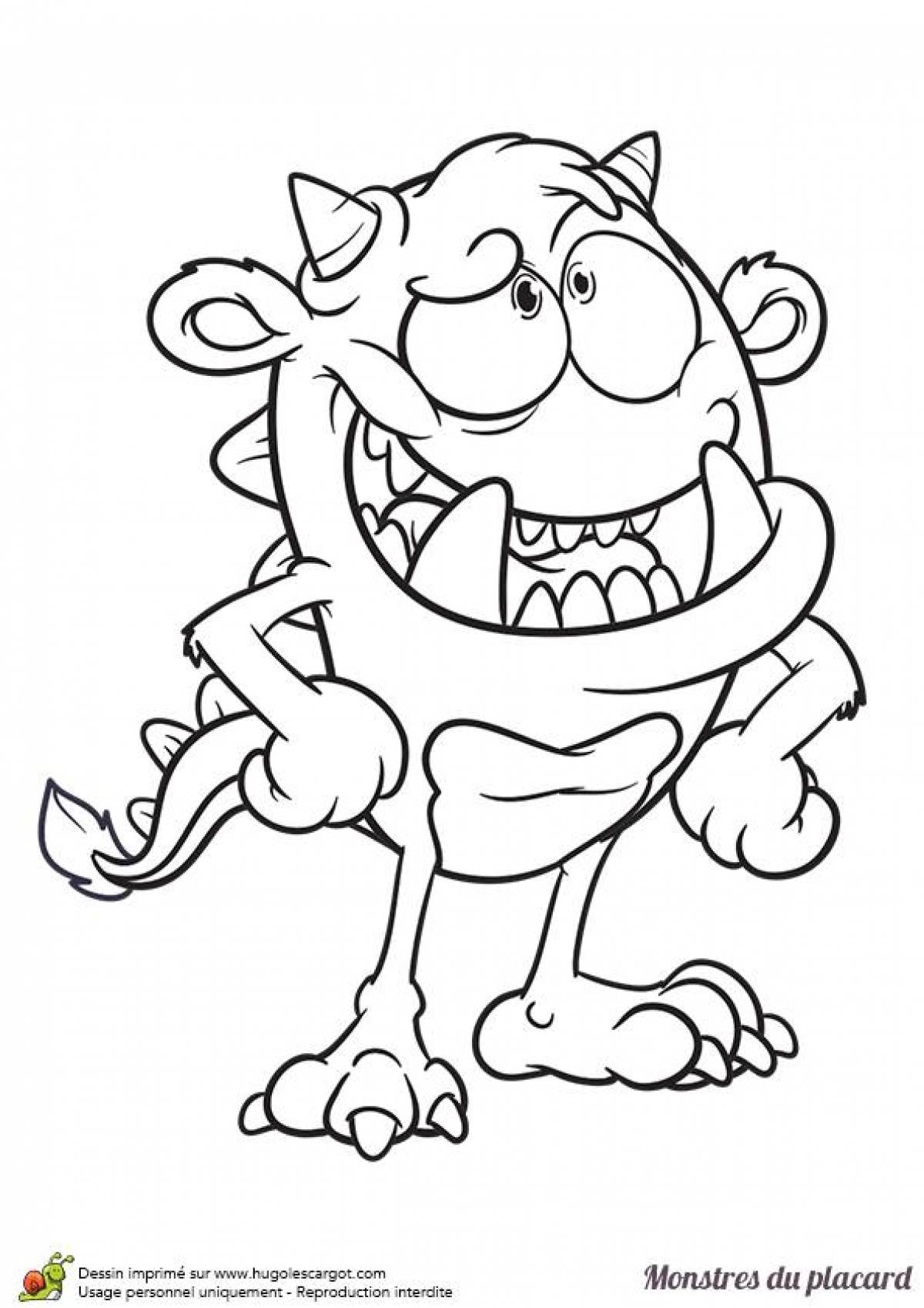 Creepy monsters coloring pages