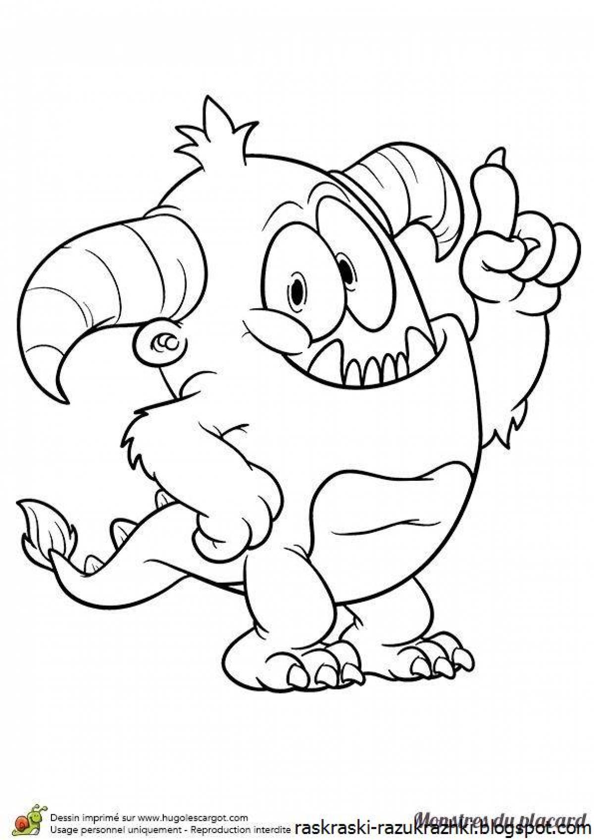 Menacing monster coloring pages