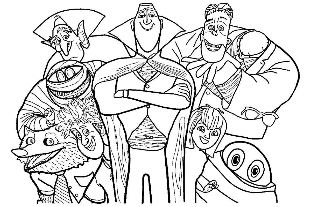 Adorable monster coloring pages