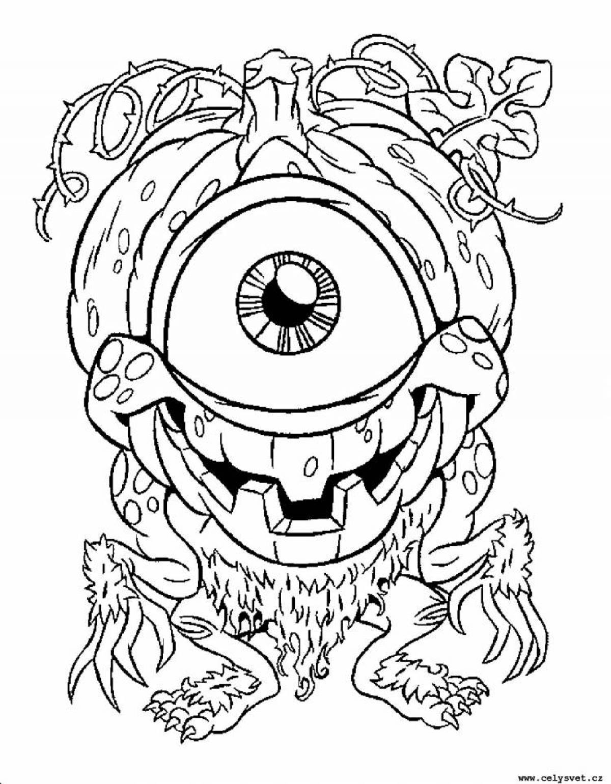 Joyful monsters coloring pages