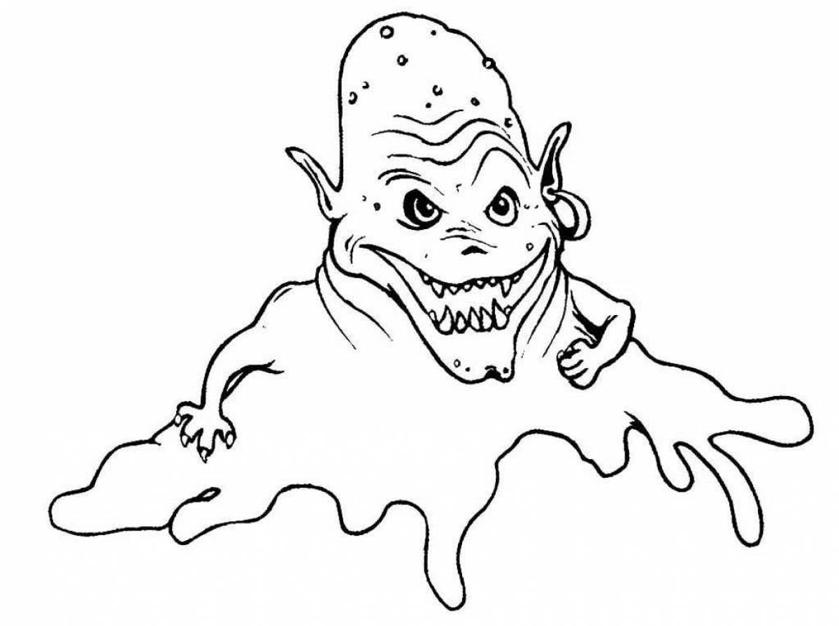 Monsters humorous coloring pages